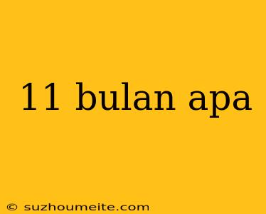 11 Bulan Apa