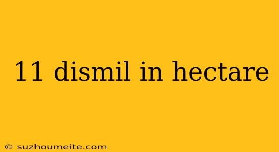 11 Dismil In Hectare