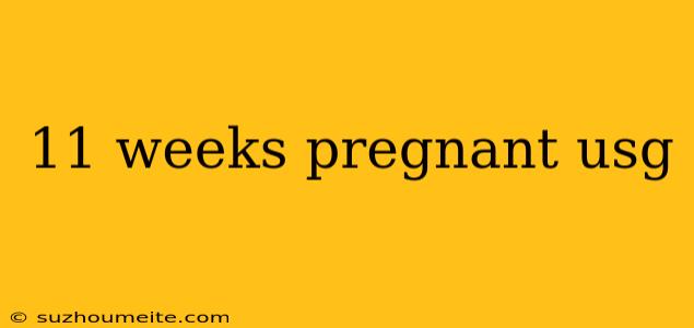 11 Weeks Pregnant Usg