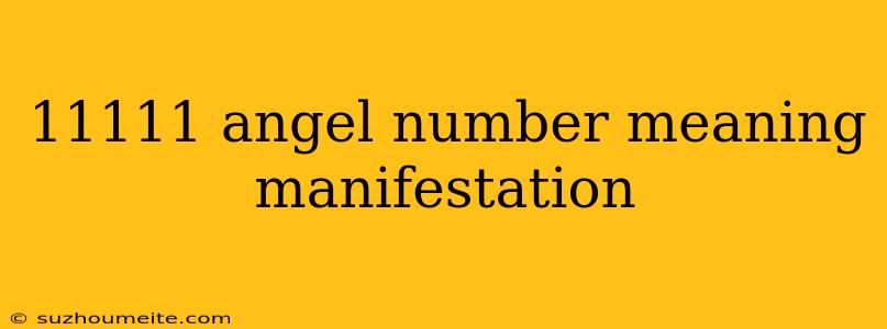 11111 Angel Number Meaning Manifestation