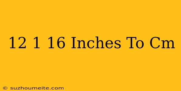 12 1/16 Inches To Cm