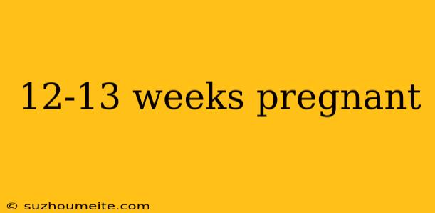 12-13 Weeks Pregnant