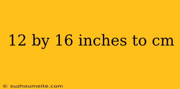 12 By 16 Inches To Cm