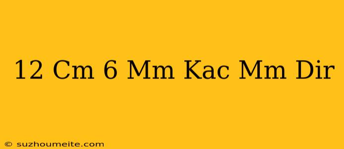 12 Cm 6 Mm Kaç Mm Dir