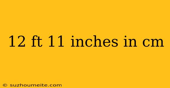 12 Ft 11 Inches In Cm