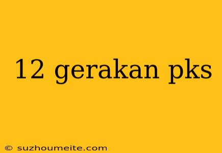 12 Gerakan Pks