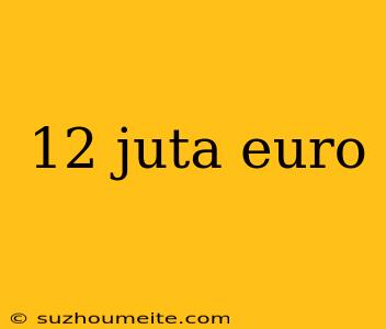 12 Juta Euro