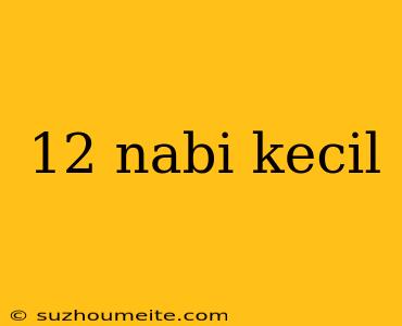 12 Nabi Kecil