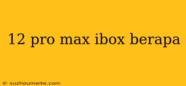 12 Pro Max Ibox Berapa