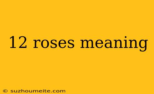 12 Roses Meaning