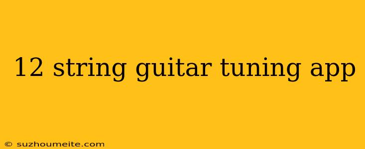 12 String Guitar Tuning App