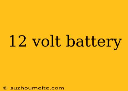 12 Volt Battery