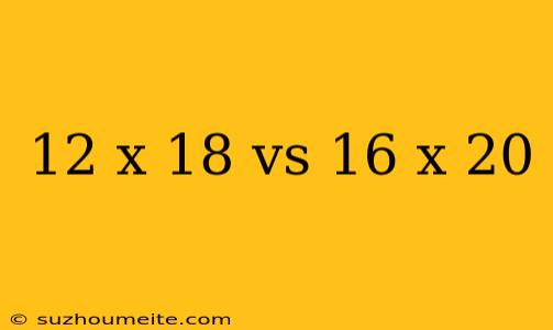 12 X 18 Vs 16 X 20