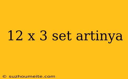 12 X 3 Set Artinya