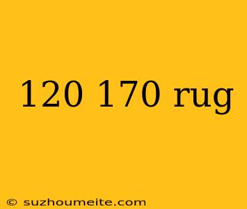 120 170 Rug