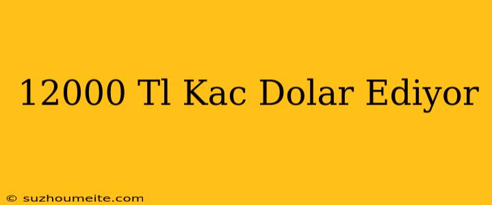 12000 Tl Kaç Dolar Ediyor