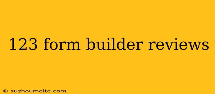 123 Form Builder Reviews