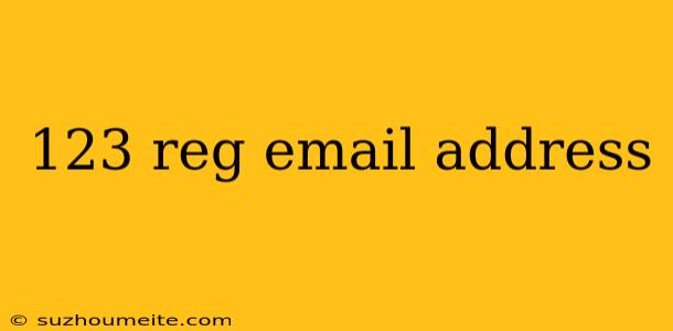 123 Reg Email Address