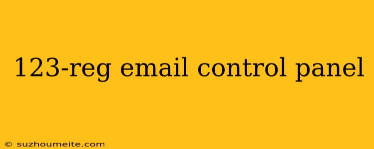 123-reg Email Control Panel