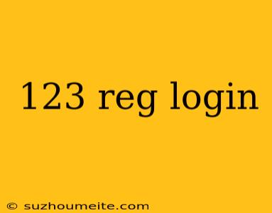 123 Reg Login