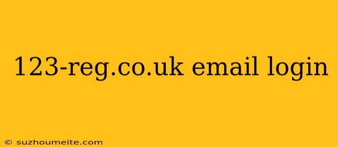 123-reg.co.uk Email Login