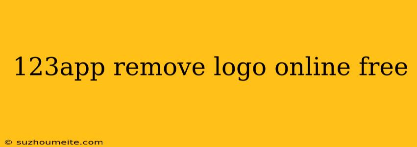 123app Remove Logo Online Free