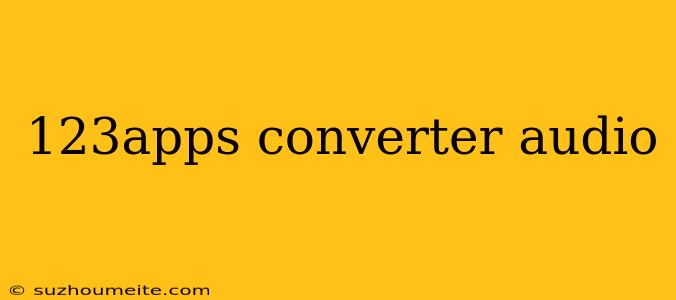 123apps Converter Audio