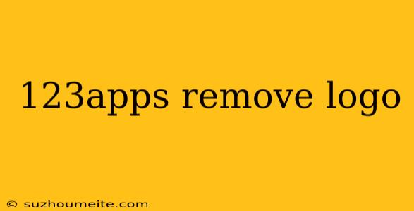 123apps Remove Logo