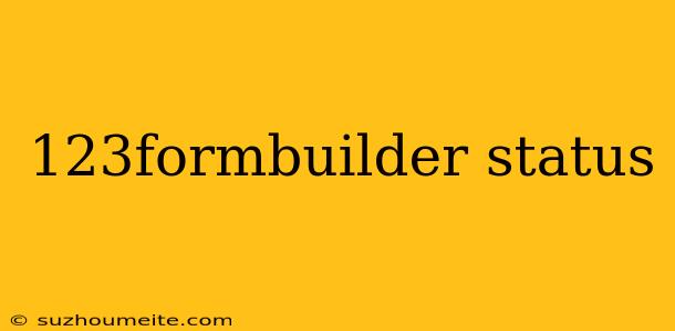 123formbuilder Status