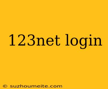 123net Login