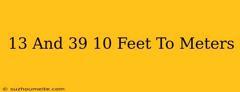 13'10 Feet To Meters