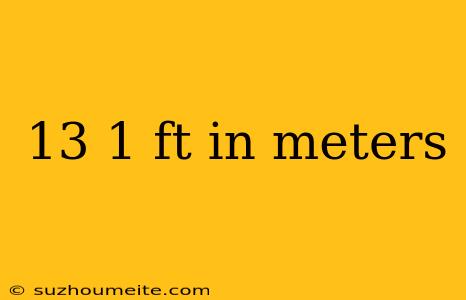 13 1 Ft In Meters