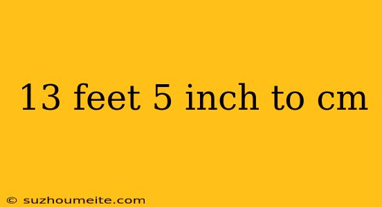 13 Feet 5 Inch To Cm