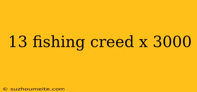 13 Fishing Creed X 3000