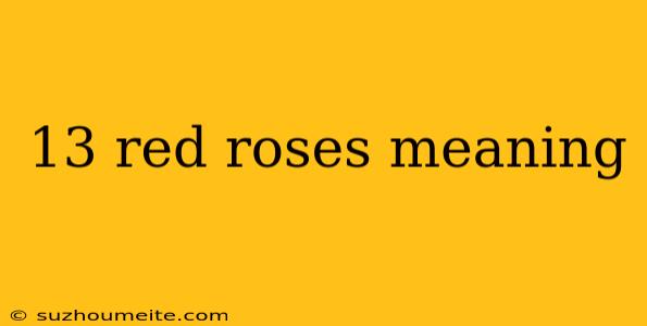 13 Red Roses Meaning