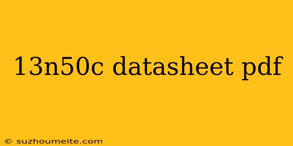 13n50c Datasheet Pdf