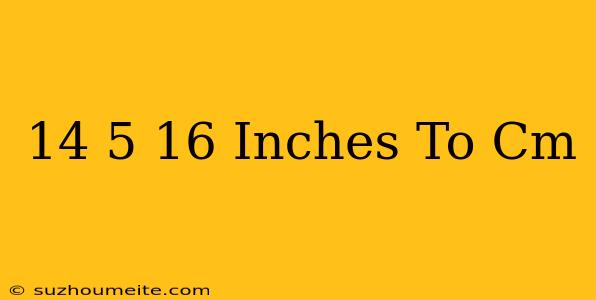 14 5/16 Inches To Cm