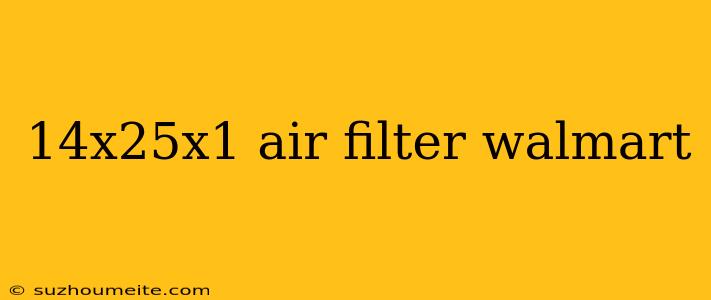 14x25x1 Air Filter Walmart