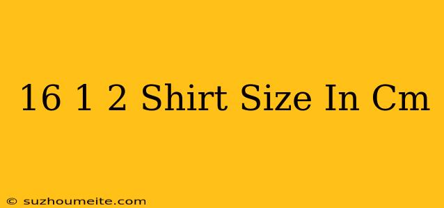 16 1/2 Shirt Size In Cm