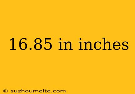 16.85 In Inches