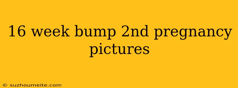 16 Week Bump 2nd Pregnancy Pictures