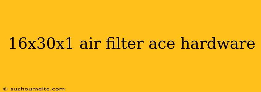 16x30x1 Air Filter Ace Hardware