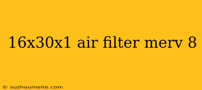 16x30x1 Air Filter Merv 8