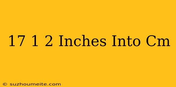 17 1/2 Inches Into Cm