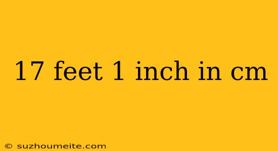 17 Feet 1 Inch In Cm