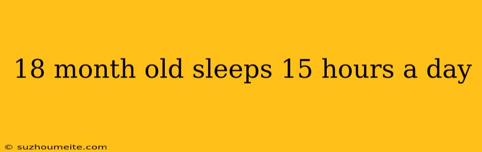 18 Month Old Sleeps 15 Hours A Day