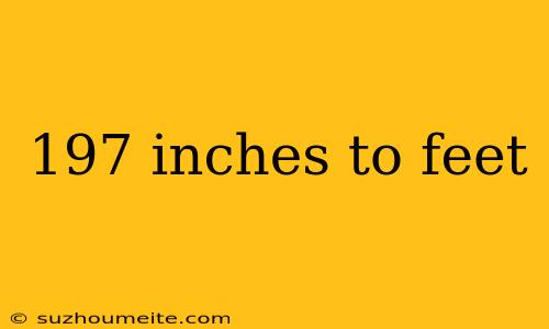 197 Inches To Feet