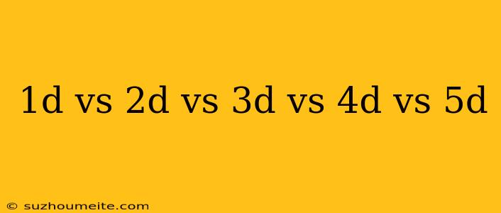 1d Vs 2d Vs 3d Vs 4d Vs 5d