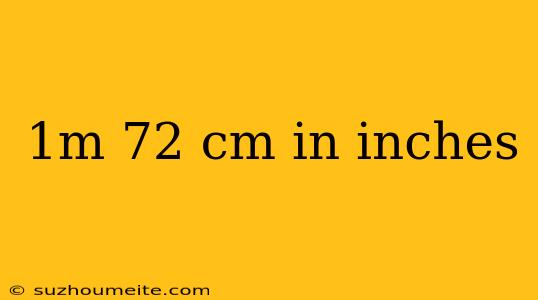 1m 72 Cm In Inches