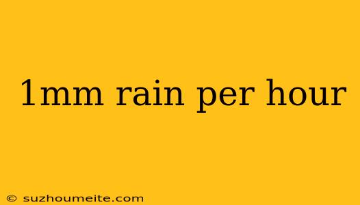 1mm Rain Per Hour